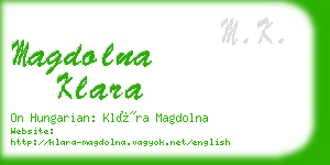 magdolna klara business card